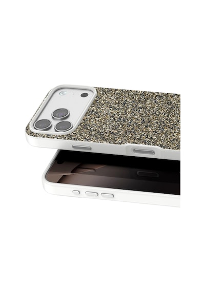 Onegif Apple iPhone Uyumlu iPhone 17 Pro Max Bright Simli Kapak - Çöl Titanyum Renkli