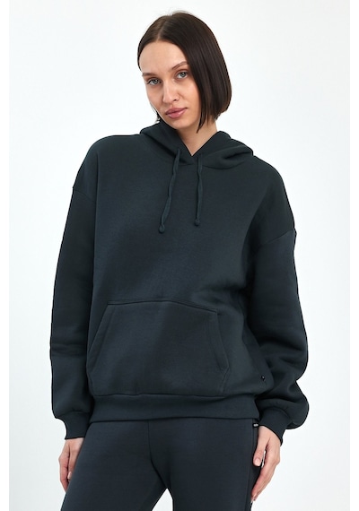 Odda Kadın Kapüşonlu Şardonlu Sweatshirt Antrasit