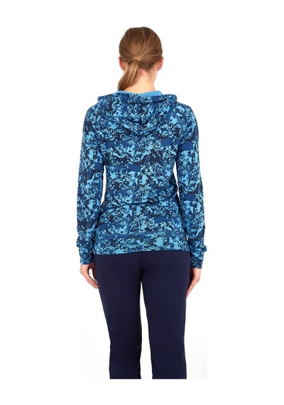 Blackspade 6194 Termal Kapüşonlu Mavi Kadın Sweatshirt Mavi