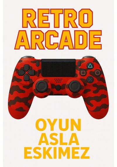 Ps4 Kolu Kablosuz, Şarj Edilebilir, Titreşimli Kırmızı Kamuflaj