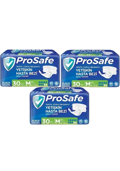 Prosafe Belbantlı Yetişkin Hasta Bezi 85 - 125 Cm M Orta 90 Lı
