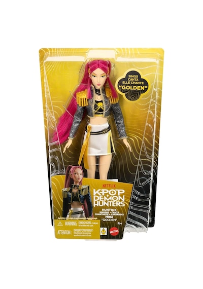 Kpop Demon Hunters Huntr/x Mattel Mira Golden Şarkı Söyleyen Bebek 5 Eklem Kıyafetli 35 Cm