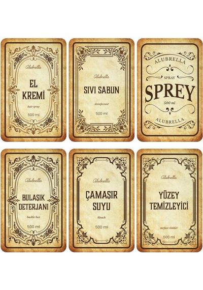 Genel Amaçlı Şişe Etiketleri