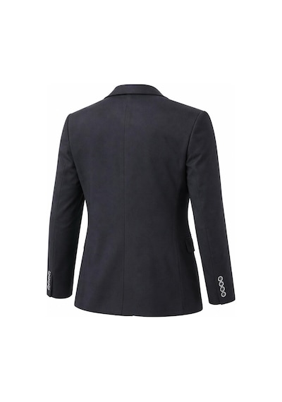 Plus Scorpion Erkek Pamuklu Penye Likralı Tek Düğmeli Çift Yırtmaçlı Blazer Ceket Siyah