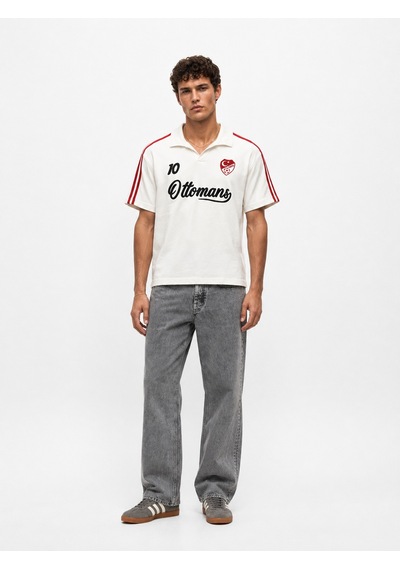 Respire Erkek Türkiye Retro Forma T-shirt Ekru