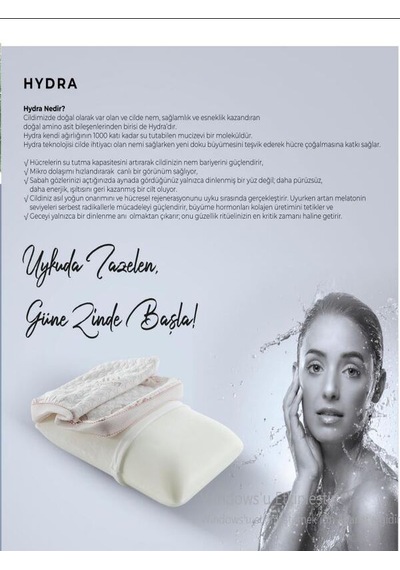 Tago Home Visco Ortopedik Hydra Güzellik Yastığı 60x40x15 Cm Beyaz