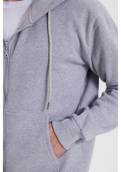Tudors Erkek Relax Fit Rahat Kesim Pamuklu Tam Fermuarlı Kanguru Cepli Sırt Çantalı Gri Sweatshirt-41904 Gri Tudors Erkek Relax Fit Rahat Kesim Pamuklu Tam Fermuarlı Kanguru Cepli Sırt Çantalı Gri Sweatshirt-41904 Gri