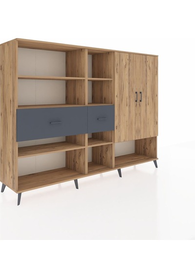 Hyperion Dolap 10 Raflı 2 Çekmeceli 2 Kapaklı 220x44x163 Çam-çam/ Çam-çam/antrasit Hyperion Dolap 10 Raflı 2 Çekmeceli 2 Kapaklı 220x44x163 Çam-çam/ Çam-çam/antrasit