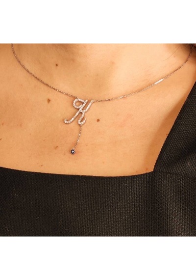 Oriental Kuyumculuk Jewellery Kadın Gümüş K Harfi Kolye Gümüş