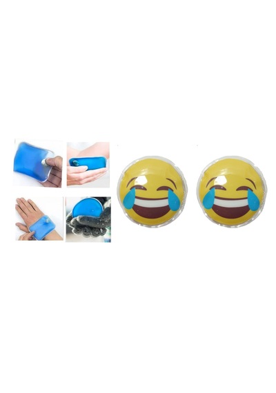 Sia Gülen Emoji Şekilli El Isıtıcı Sıcak Su Torbası Pvc 9 Cm 2 Adet
