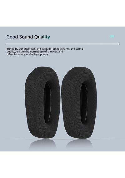 Logitech G733 Oyun Kulaklığı İçin Kumaş Yedek Kulak Pedleri, Logitech G335 Kablosuz Kulaklık, Yumuşak Mesh Kumaş Ve İzolasyon Köpüğü İle Kulaklık Aksesuarları Siyah