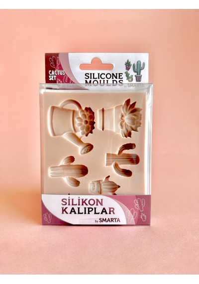 Smarta Silikon Epoksi Ve Polimer Kil Kalıbı Cactus Set