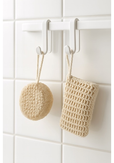 4 Adet Plastik Kanca Askı Metal Banyo Mutfak Rafları Için Beyaz Beyaz