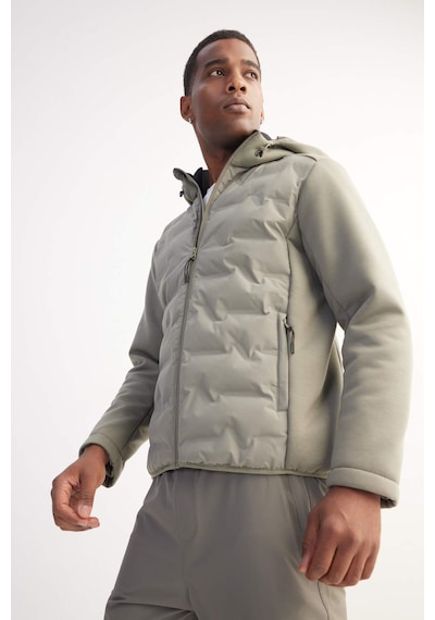 DeFactoFit Rüzgar Geçirmez Mont Slim Fit Dar Kesim Kapüşonlu Fermuarlı Cepli B2301AX25SPKH457