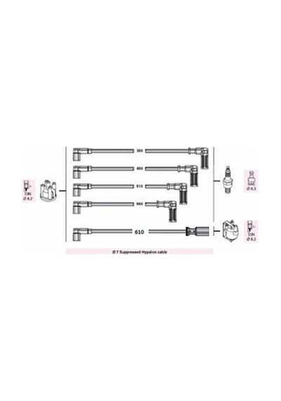Buji+bobin Kablosu Uno 70 Sx Carb. 1.4 1994-00 Uno Turbo İe 1.3 1