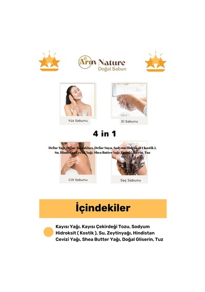 Kayısı Güzel Kokulu El Yüz Saç Vücut Orijinal Bitkisel %100 Doğal Kayısı Sabunu 120g - 6 Adet Karışık