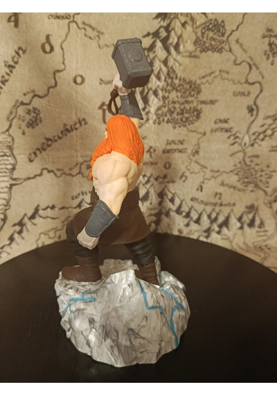 Heykel3d Özel Tasarım Thor Figürü 20 Cm Gök Gürültüsü Tanrısı Detaylı El Boyaması Koleksiyonluk Heykel 20 CM