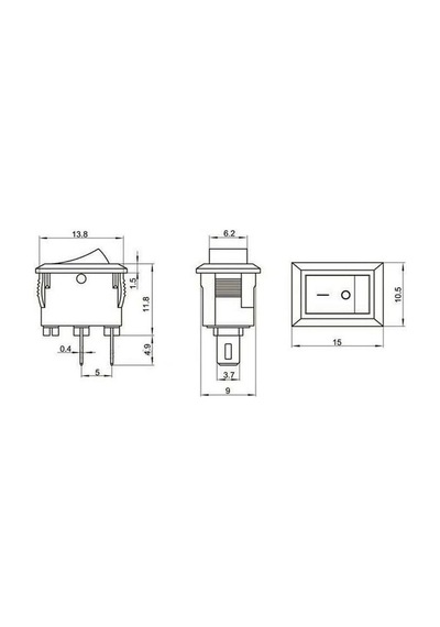 Kcd11 Mini On-Off Anahtar - Kırmızı - 5 Adet