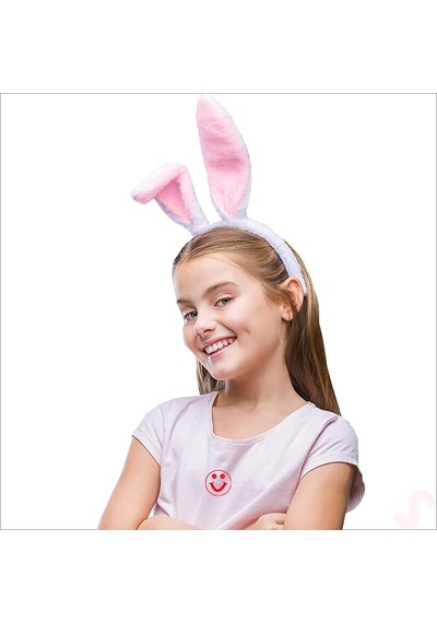 Süsle Bebek Ve Parti Tavşan Kulağı Taç - Peluş - Pembe