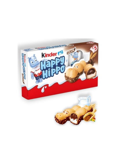 Sütlü Kremalı Ve Kakao Dolgulu / Happy Hippo Cacao X 5 Adet Gofret 103,5 Gr