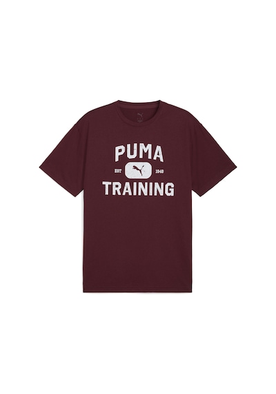 Puma 526568-96 M Graphics Traın Logo Rlxd Tee Tişört Erkek T-shirt Bordo