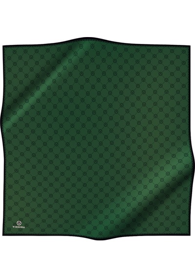 Vissona Twill İpek Eşarp Zümrüt Yeşili