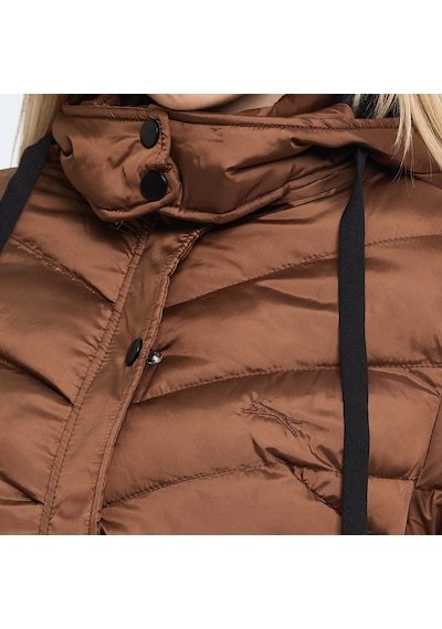 Slazenger GWEN Kadın Kapüşonlu Şişme Taba Mont & Kaban