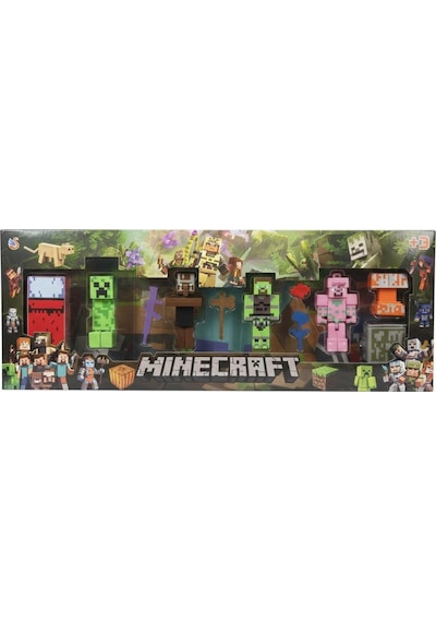 Creeper Minecraft 4 Karakter 7 Aksesuar 11 Parça Çocuk Figür Oyun Set