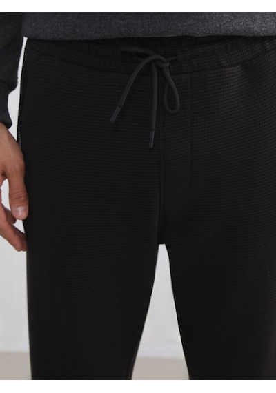 Lcwaıkıkı Classic Siyah Dokulu Erkek Eşofman Altı