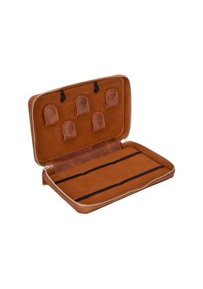 Bloominbag Arcadia Sandy Tan Premium Deri Teknoloji Kablo & Aksesuar Düzenleyici Taba