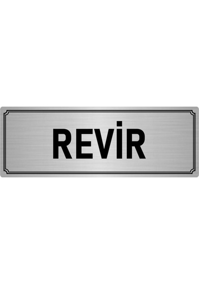 Metal Yönlendirme Levhası, Departman Kapı İsimliği Revir 10x20 cm Gümüş Renk