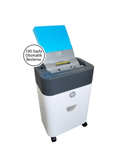 Hp Oneshred Auto 100cc Otomatik Beslemeli Evrak İmha Makinesi-p4-çapraz Kesim-4,3x12mm-17lt