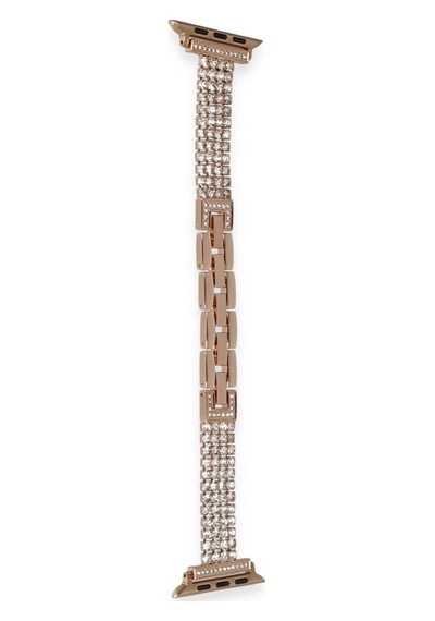 Apple Watch 38mm Uyumlu Live Taşlı Kordon - Rose Gold
