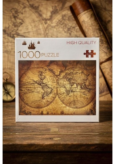 Dünyayı Keşfet: Antik Harita 1000 Parça Puzzle 1000 Parçalık Tarihi Klasik Dünya Haritası