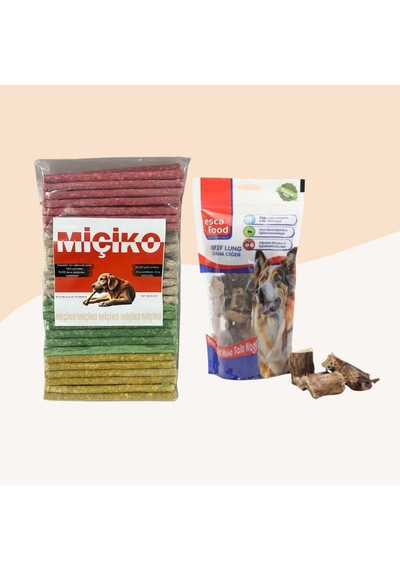 Miçiko Renkli Munchy Köpek Ödülü 100'lü + Dana Ciğer 100 G