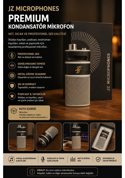 Jz Microphones Profesyonel Mikrofon Metal Gövde