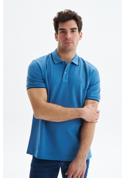 AR-MA Arma Erkek Regular Fit Basic % 100 Pamuk Pike Polo Yaka Tişört Y29374353902 Mavi