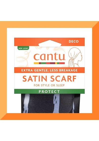 Cantu Bukleleri Koruyucu Saten Uyku Eşarbı 07943-36/3neus Beyaz - Siyah