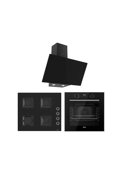 Ferre Flowart Ventora Plus Siyah 3'lü  QBL63CS-SS205-D077 Ankastre Set