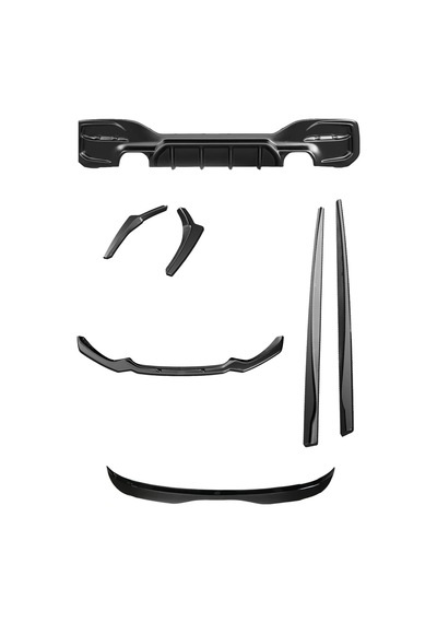 Bmw 1 Serisi F20 2015-2019 M Paket Body Kit Seti Ön Lip Marşpiyel Difüzör Spoiler Flap