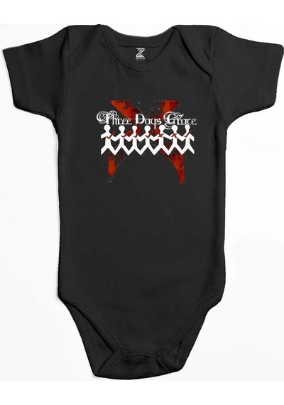 Zepplin Giyim Three Days Grace One-x Pembe Bebek Body Zıbın