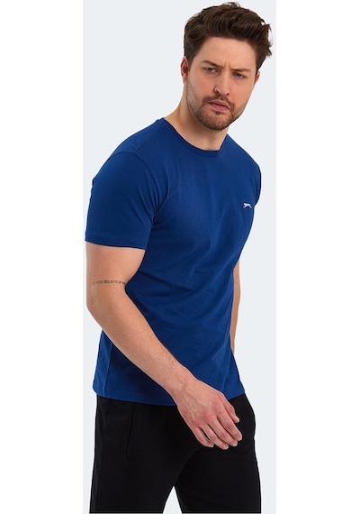 Slazenger PAINT I Erkek Baskılı Indigo Tişört
