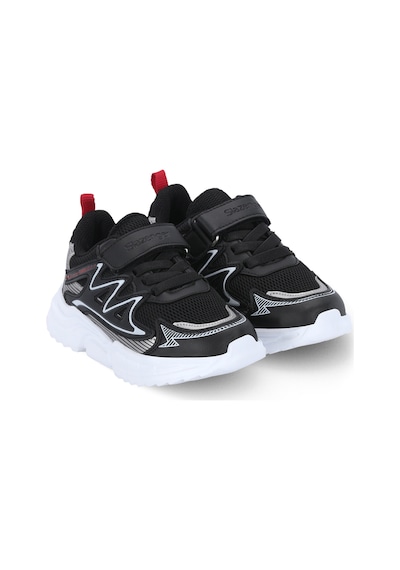 Slazenger Kyrıe New P Unisex Çocuk Cırt Cırtlı Siyah / Kırmızı Günlük Spor Ayakkabısı Kırmızı - Siyah