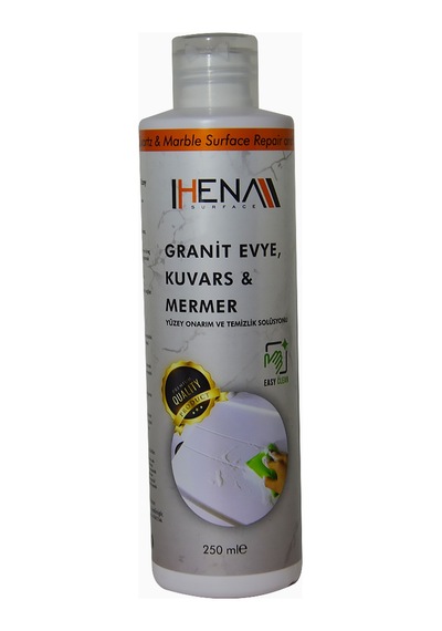 Hena Surface Granit Evye Kuvars Mermer Yüzey Onarım ve Temizlik Solüsyonu 250 ML