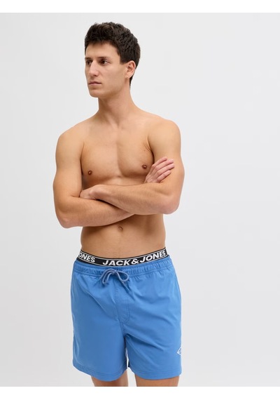 Jack & Jones Jack&jones Jpstmaui Surf Double Erkek Mayo Şort 12291404 Mavi