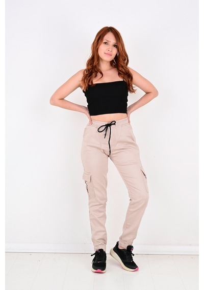 Quıts Kıds Bayan,Lastikli Yanı Kargo Cepli Pantolon-19000 (554101112)