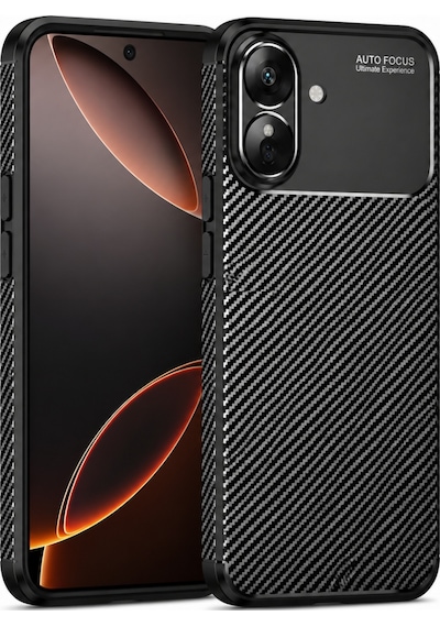 Xiaomi Poco X8 Pro Max Kılıf Karbon Silikon Case Siyah