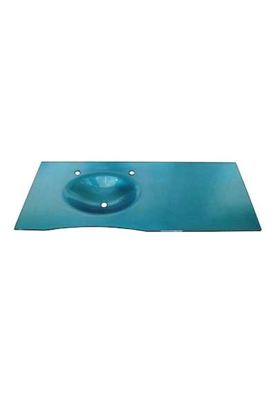 Kuaför Cam Lavabo 12 MM 100 x 56 CM M.Turkuaz