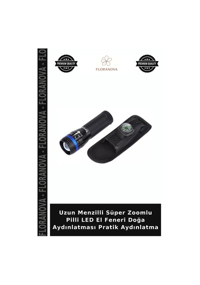 Uzun Menzilli Süper Zoomlu Pilli Led El Feneri Doğa Aydınlatması Pratik Aydınlatma