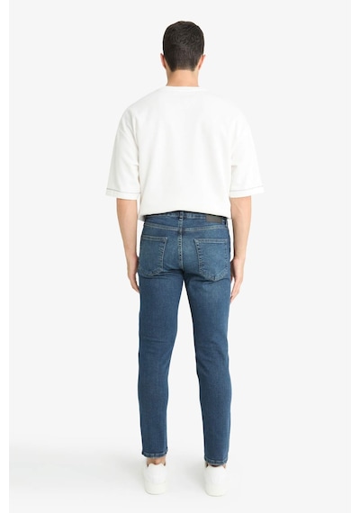 Defacto Pedro Slim Fit Dar Kalıp Normal Bel Dar Paça Jean Pantolon G2235ax25aunm34 Mavi